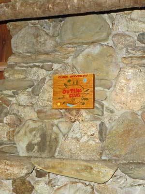 Sign above fireplace