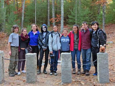 Group at Thoreau Cabin site
