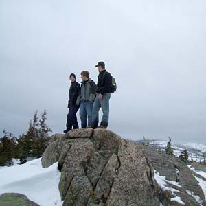 Boyd, Dan, and Mike on the rock