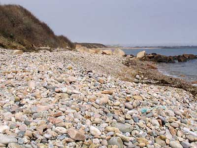 Stone-covered shore