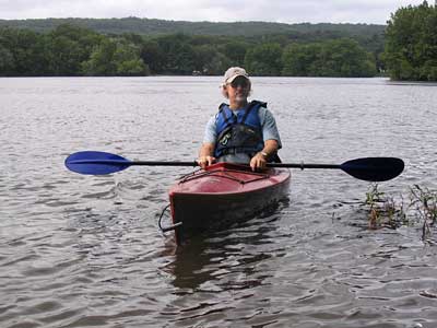 Keith kayaking in Coes