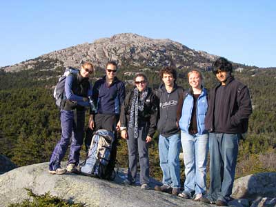 Group at Bald Rock in front of summit