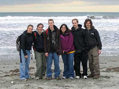 Group at Easton's Beach