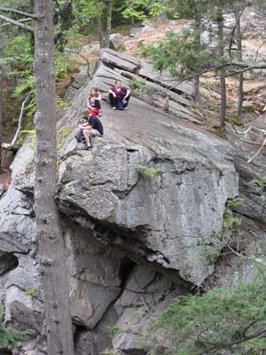 Andrew, Jill, & Helen on cliff