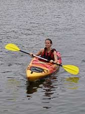 Celia kayaking