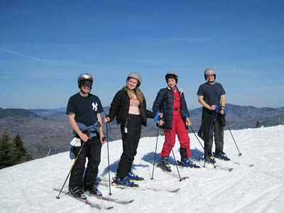 Balmy skiing