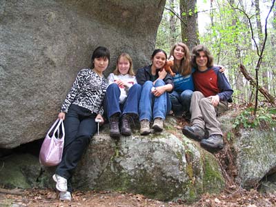Group on boulder