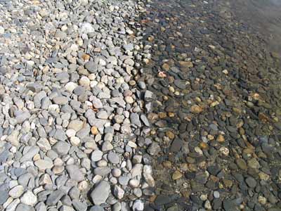 Dry & wet rocks