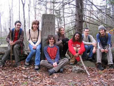 Group at state line marker