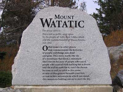 Mt. Watatic monument